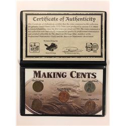 MAKING CENTS (USA PENNY SET ) W/ COA