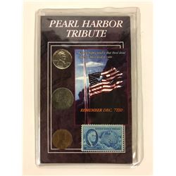 PEARL HARBOUR TRIBUTE COIN & STAMP SET