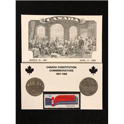 1967-1982 CANADA CONSTITUTION COMMEMORATIVES COINS & STAMP SET