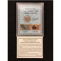 AMERICA'S FIRST COMMEMORATIVE COIN & STAMP COLLECTION W/ COA