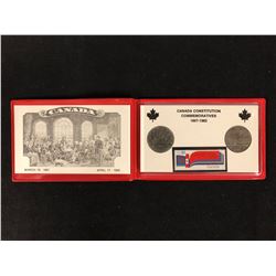 1867-1982 CANADA CONSTITUTION COMMEMORATIVES (COINS & STAMP)