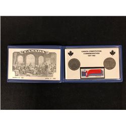 1867-1982 CANADA CONSTITUTION COMMEMORATIVES (COINS & STAMP)