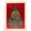 Image 1 : 1975 Franklin Mint Solid Bronze Christmas Coin HOLIDAY GALA ~Season's Greetings