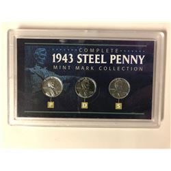 1943 STEEL PENNY MINT MARK COLLECTION (COMPLETE)
