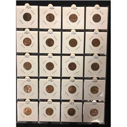 LOT OF CANADIAN PENNY'S 1920-1928
