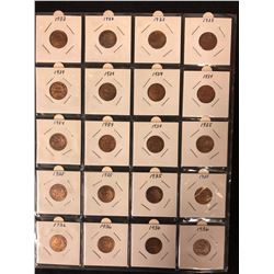 LOT OF CANADIAN PENNY'S 1933-1936