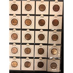 LOT OF HALF PENNY'S 1937-1956