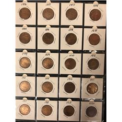 RARE LOT OF CANADIAN LARGE CENTS 1896-1920