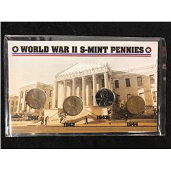WORLD WAR II S-MINT PENNIES (1941-1944)