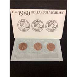 THE 1980 DOLLAR SOUVENIR SET (SUSAN B. ANTHONY DOLLAR COIN)