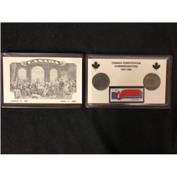 1867-1982 CANADA CONSTITUTION COMMEMORATIVES (COINS & STAMP)