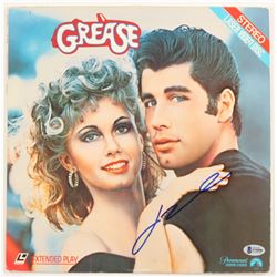 JOHN TRAVOLTA SIGNED GREASE VINYL RECORD COVER (BECKETT COA)