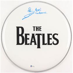 PETE BEST SIGNED SNARE DRUM SKIN (THE BEATLES) BECKETT COA