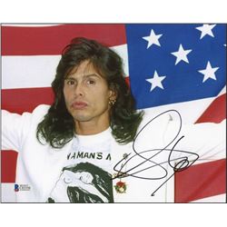 STEVEN TYLER SIGNED 8  X 10  COLOR PHOTO (AEROSMITH) BECKETT COA