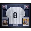 Image 1 : Yogi Berra Signed Yankees 35" x 43" Custom Framed Jersey (PSA COA)