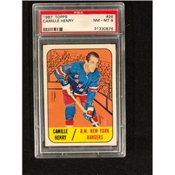 1967 TOPPS #26 CAMILLE HENRY (NM-MT 8) PSA GRADED