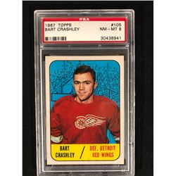 1967 TOPPS #105 BART CRASHLEY (NM-MT 8) PSA GRADED