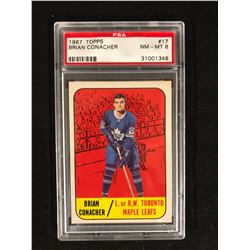 1967 TOPPS #17 BRIAN CONACHER (NM-MT 8) PSA GRADED