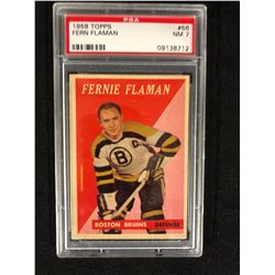 1958 TOPPS #56 FERN FLAMAN (NM 7) PSA GRADED