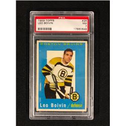 1959 TOPPS #26 LEO BOIVIN (NM 7) PSA GRADED