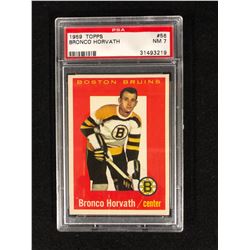 1959 TOPPS #56 BRONCO HORVATH (NM 7) PSA GRADED