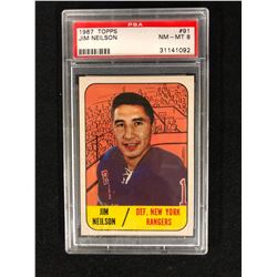 1967 TOPPS #91 JIM NELSON (NM-MT 8) PSA GRADED