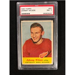 1957 TOPPS #47 JOHNNY WILSON (NM 7) PSA GRADED