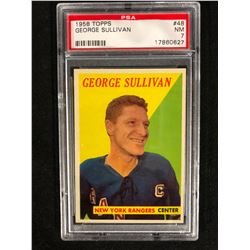 1958 TOPPS #48 GEORGE SULLIVAN (NM 7) PSA GRADED