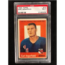 1959 TOPPS #10 EARL INGARFIELD (NM 7) PSA GRADED