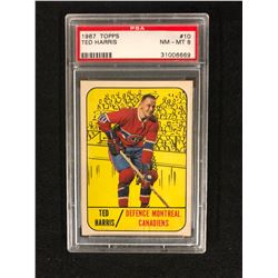 1967 TOPPS #10 TED HARRIS (NM-MT 8) PSA GRADED