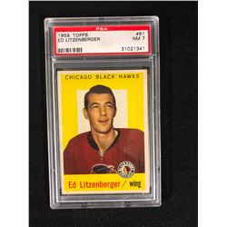 1959 TOPPS #61 ED LITZENBERGER (NM 7) PSA GRADED