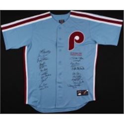 1980 WORLD SERIES CHAMPION PHILADELPHIA PHILLIES (REUNION) TEAM SIGNED JERSEY W/ LOA W/