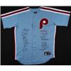 Image 1 : 1980 WORLD SERIES CHAMPION PHILADELPHIA PHILLIES (REUNION) TEAM SIGNED JERSEY W/ LOA W/