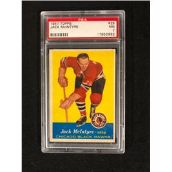 1957 TOPPS #28 JACK McINTYRE (NM 7) PSA GRADED