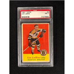 1957 TOPPS #9 LEO LABINE (NM 7) PSA GRADED