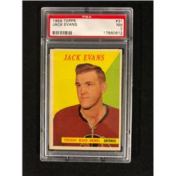 1958 TOPPS #31 JACK EVANS (NM 7) PSA GRADED