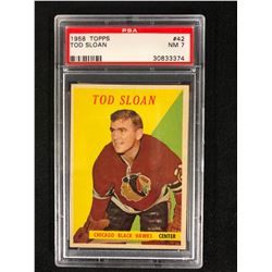 1958 TOPPS #42 TOD SLOAN (NM 7) PSA GRADED