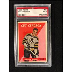 1958 TOPPS #51 GUY GENDRON (NM 7) PSA GRADED