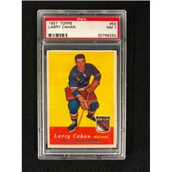 1957 TOPPS #59 LARRY CAHAN (NM 7) PSA GRADED