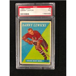 1958 TOPPS #6 DANNY LEWICKI (NM 7) PSA GRADED
