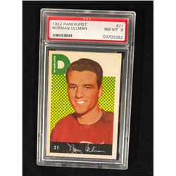 1962 PARKHURST #21 NORMAN ULLMAN (NM-MT 8) PSA GRADED