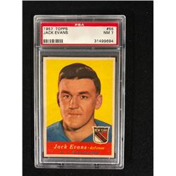 1957 TOPPS #55 JACK EVANS (NM 7) PSA GRADED