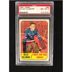1967 TOPPS #86 GILLES VILLEMURE (NM-MT 8) PSA GRADED