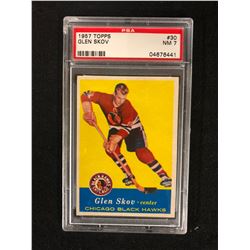 1957 TOPPS #30 GLEN SKOV (NM 7) PSA GRADED