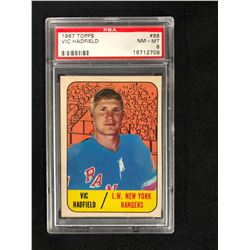 1967 TOPPS #88 VIC HADFIELD (NM-MT 8) PSA GRADED