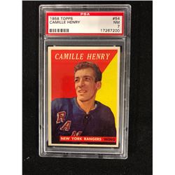 1958 TOPPS #54 CAMILLE HENRY (NM 7) PSA GRADED