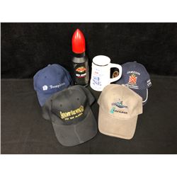 MISC. BALL CAP/ DRINKING MUG LOT