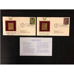 24KT GOLD REPLICA STAMP FIRST DAY COVERS WITH INSERTS LOT