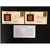 Image 1 : 24KT GOLD REPLICA STAMP FIRST DAY COVERS WITH INSERTS LOT