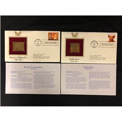 24KT GOLD REPLICA STAMP FIRST DAY COVERS WITH INSERTS LOT